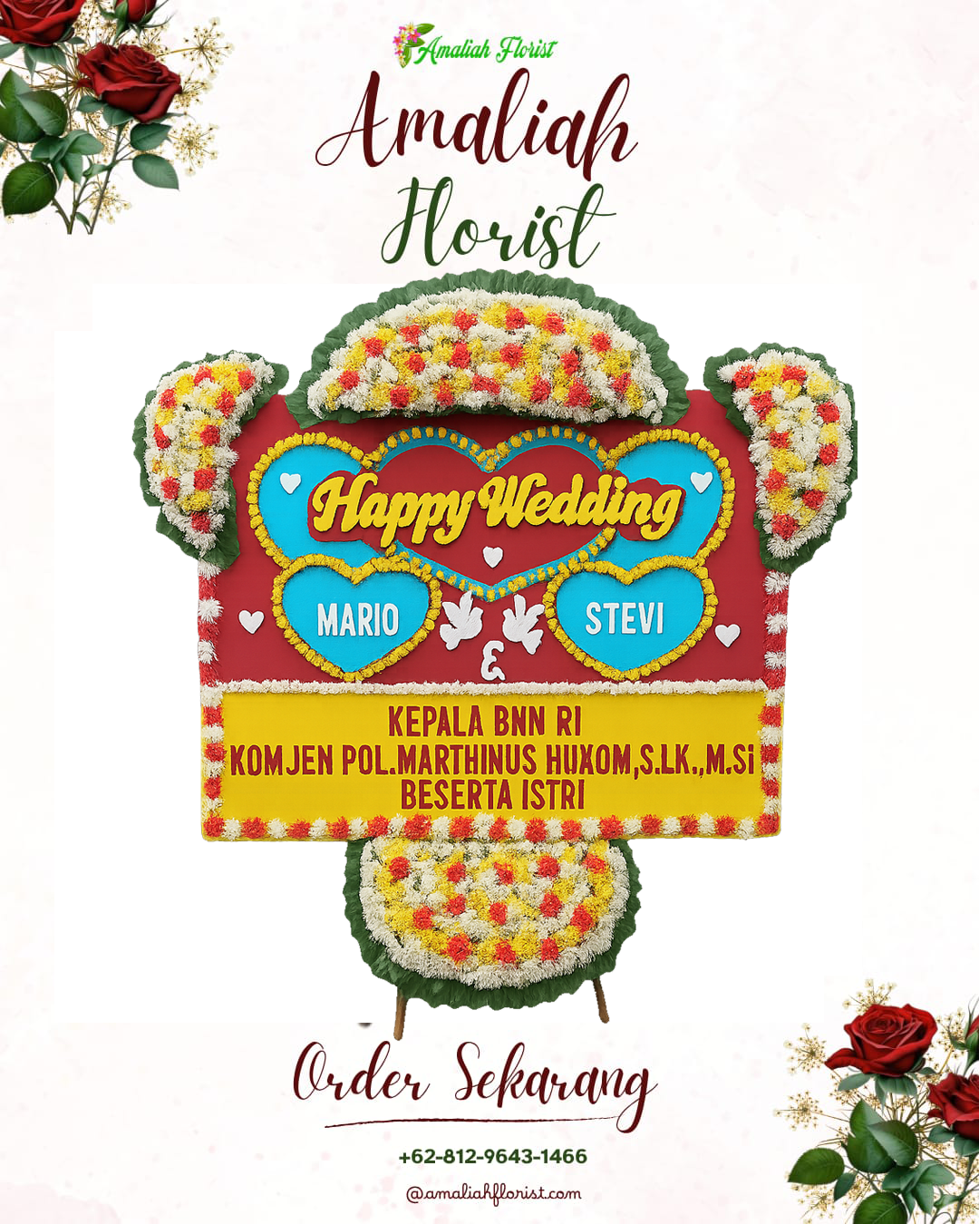 Papan Bunga Pernikahan Ngebel